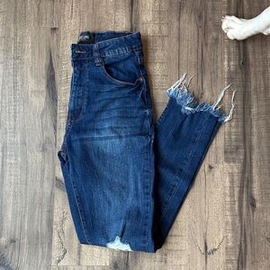 NWOT Distressed High Rise Blue Jeans